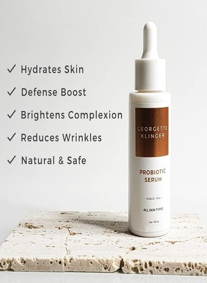 Georgette Klinger Probiotic Serum - Hydrating Face Serum With Hyaluronic Acid For Anti-Aging & Skin Barrier Repair, Balances Skin Microbiome, Enhancing Texture, Prevent Premature Aging - 1 oz - Image 5